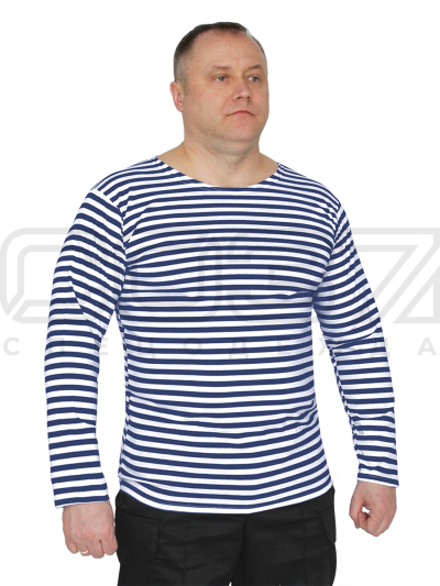 Тельняшка 3-х нитка с начёсом цв.синий тк.футер 1