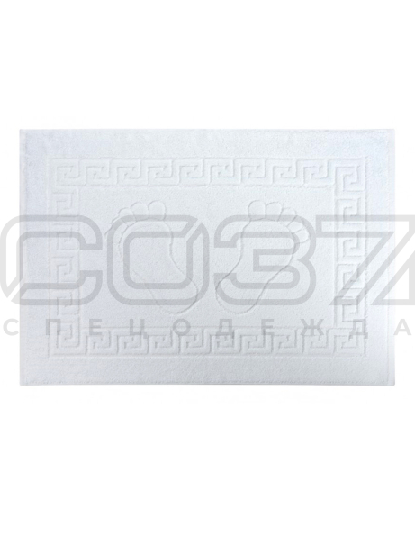 Махровый коврик Ножки отбеленный пл.700гм2 (без бордюра, двойная петля)